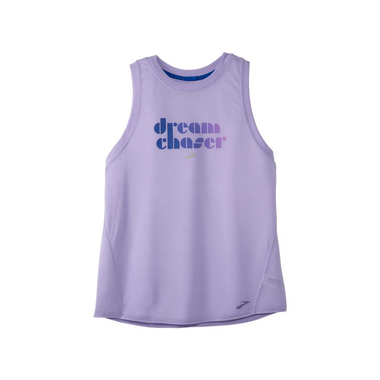 Brooks EMPOWER HER DISTANCE GRAPHIC Running Tank Top Womens Outlet - Violet Pulse/Lavender Purple (X